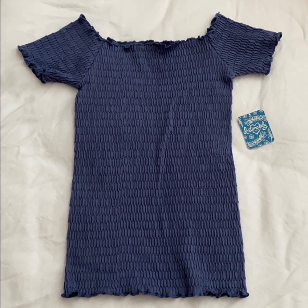 Blue Free People Tube/Crop top